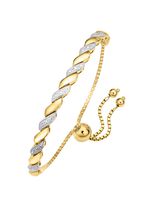 Edles und hochwertiges Armband in Bicolor mit Brillant 