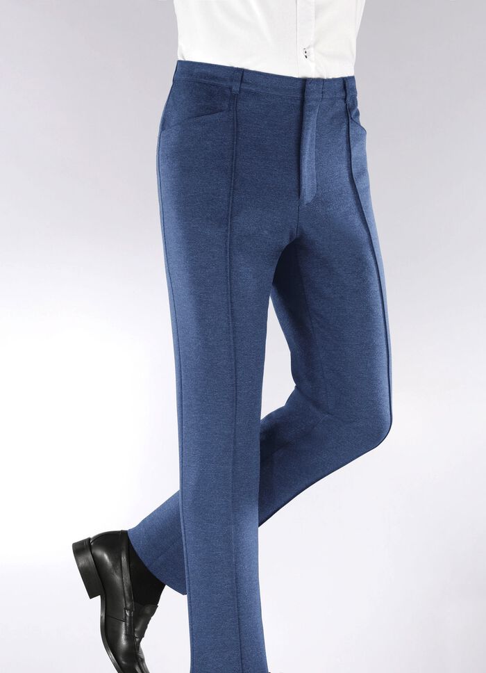 "Klaus Modelle"-Hose mit Dehnbund in 4 Farben RAUCHBLAU