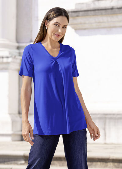Shirt mit Kellerfalte in 2 Farben 