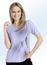 Shirt mit Kontrast-Naht in 2 Farben FLIEDER
