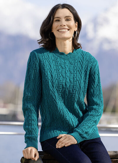 Pullover in Strukturmix 