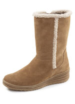 ELENA EDEN, gefütterte Damen-Stiefel, Winterschuhe, Weite H, mit Lammfell BRAUN-BEIGE