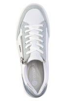 Remonte Sneaker aus Nappa- und Veloursleder mit Metallic-Besatz BLAU-WEISS-SILBER