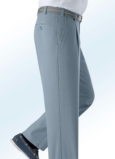 Unterbauch-Jeans mit Gürtel in 2 Farben 