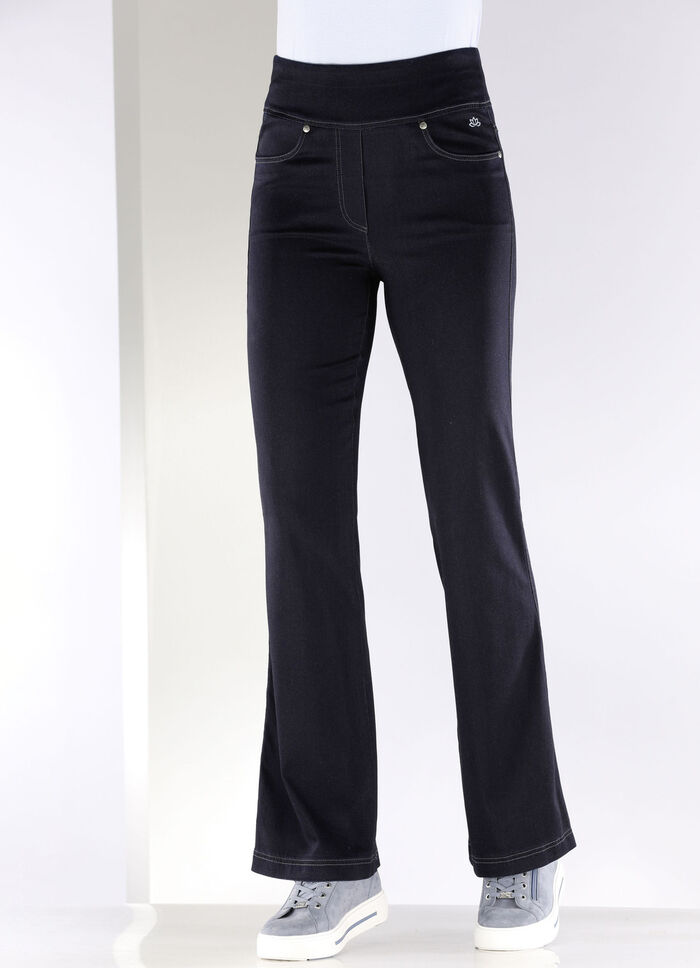 Yoga-Jeans mit ausgestellter Fußweite  