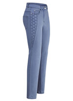 Jeans mit schöner Stickerei JEANSBLAU