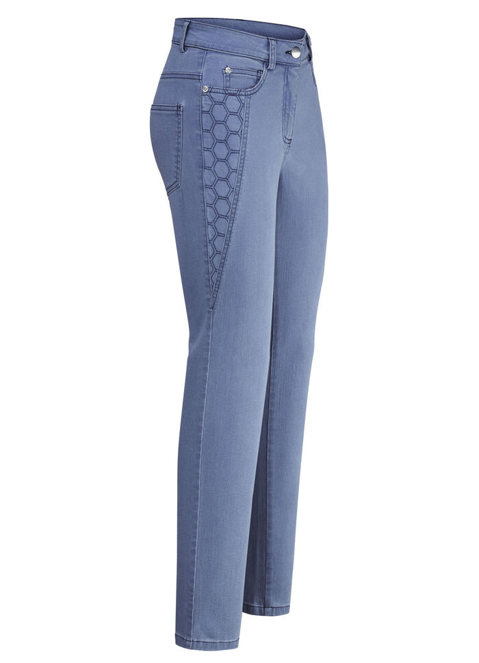 Jeans mit schöner Stickerei JEANSBLAU