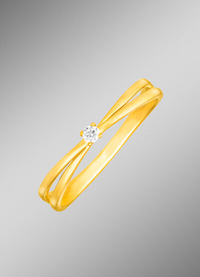 Eleganter Damenring mit Brillant 