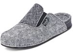 Laurina, klassische Damen-Hausschuhe, Weite H, mit Gummizug GRAU