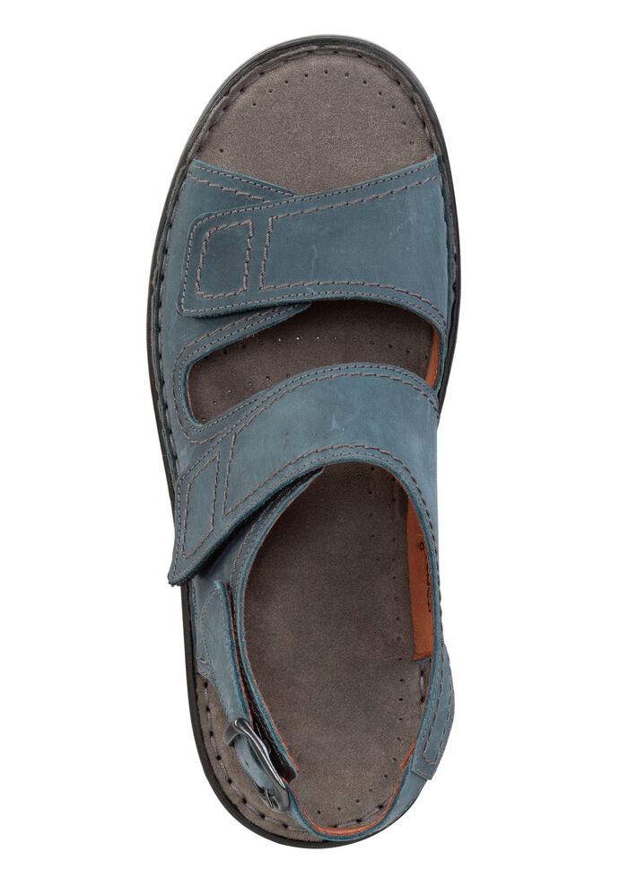 GINO GALANTE Sandale aus gefettetem, schattiertem Rind-Nubukleder JEANS