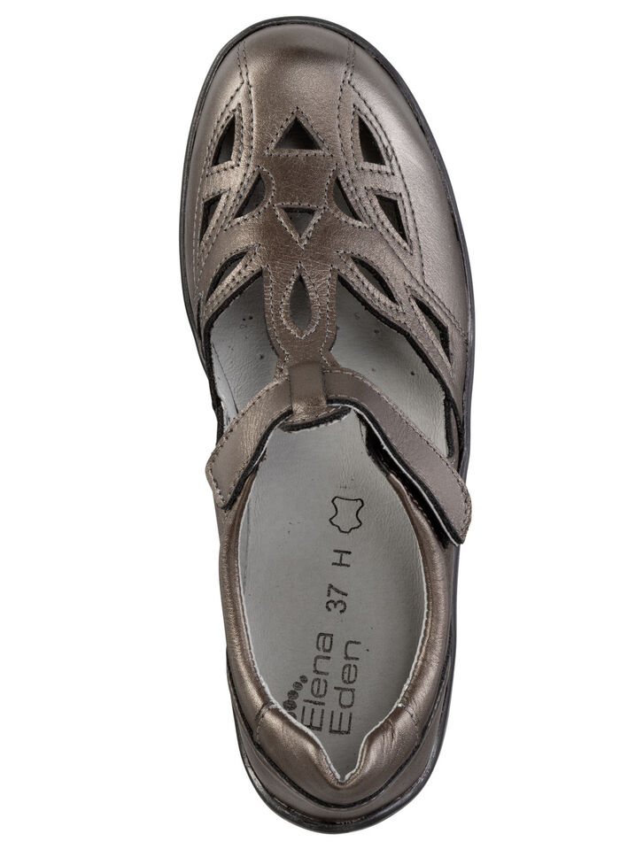 ELENA EDEN Slipper aus teilweise schimmerndem Nappaleder BRONZE