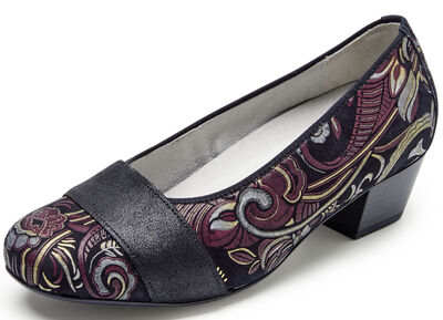 Waldläufer, bequeme Damen-Pumps, Weite K, mit herausnehmbarem Fußbett 
