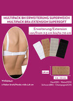 Miss Perfect Wow 2 Go Viererpack BH-Verlängerungen 1X WEISS, 1X SEKT, 1X PUDER, 1X SCHWARZ
