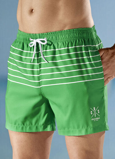 Badeshorts mit Sreifendessin, Microfaser 