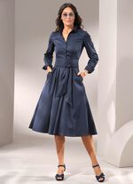 Hemdblusenkleid mit breitem Bindeg&uuml;rtel 