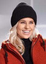 Trendige Damen-M&uuml;tze, mit Umschlag 