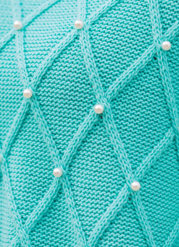 Pullover mit Perlenzier 