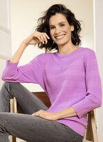 Pullover mit nachhaltig recycelter Baumwolle ROSÉ