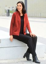 Shirtjacke mit durchgehendem Reißverschluss 