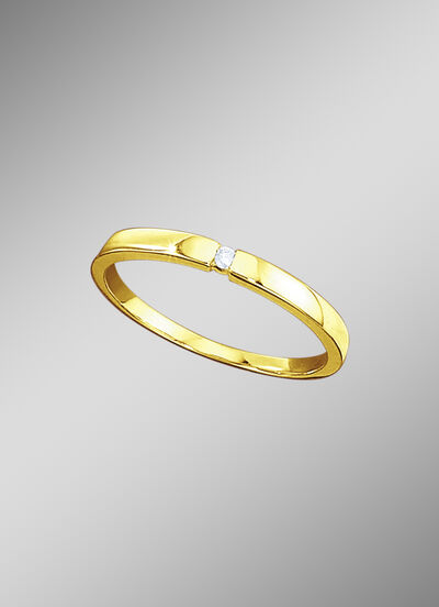 Solitärring mit Brillant 