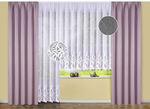 Blumenfenster-Store mit Universalschienenband 