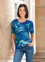 Shirt mit farbbrillantem Palmendessin 