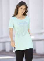 Shirt mit Plättchen- und Strasszier in 2 Farben MINT