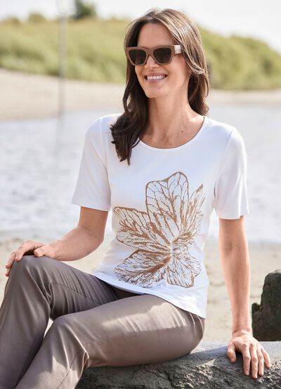 Shirt mit Strasszier 