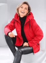 Jacke mit verl&auml;ngertem R&uuml;ckteil FEUERROT