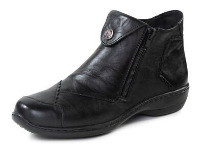 ELENA EDEN Bootie mit dezenter Knitter-Struktur und Metallschmuck 