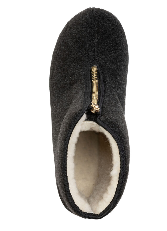 Haus-Stiefel mit praktischem Reißverschluss SCHWARZ