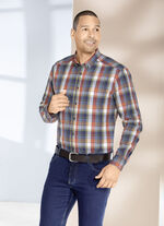 "King's Road"-Hemd mit Button-Down-Kragen TERRAKOTTA