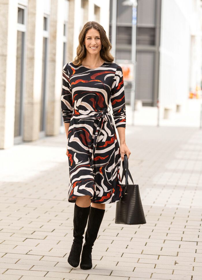 Kleid mit farbbrillantem Druck 