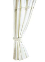 Übergardine mit aufgesetzter Häkelborte CREME