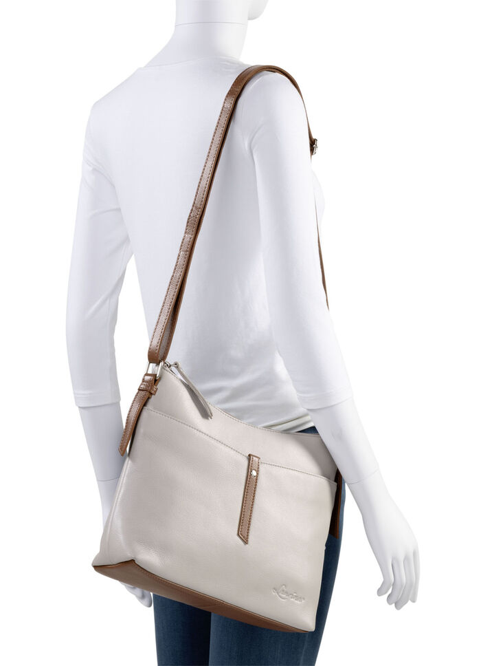 Laurina, Tasche, Damen, mit verstellbarem Umhängeriemen KIESEL-COGNAC