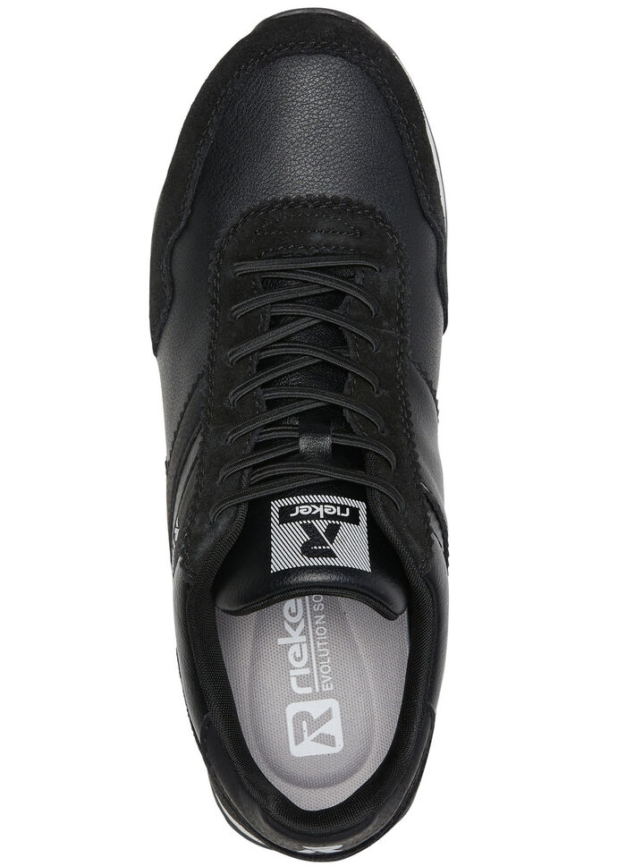 Schnür-Sneaker mit herausnehmbarem Textilfußbett SCHWARZ