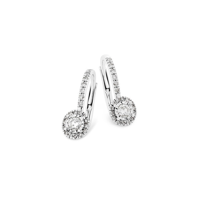 Edle Ohrringe mit Brillanten und Diamanten 