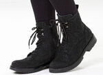 Waldläufer, bequeme Damen-Stiefeletten, Weite G, mit herausnehmbarem Fußbett SCHWARZ