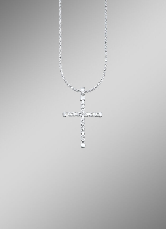 Markanter Kreuz-Anhänger mit Königskette 