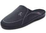 Zweierpack, klassische Herren-Hausschuhe, Weite H, mit Gummizug BLAU+SCHWARZ