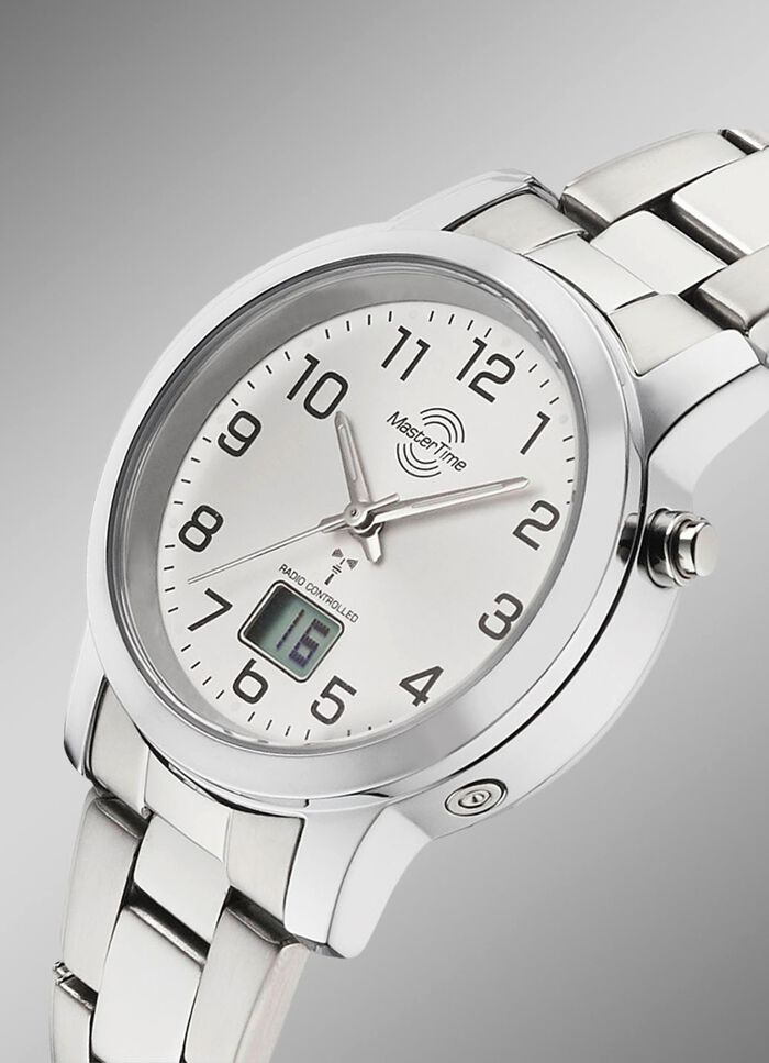 Klassische Damenuhr mit Funkuhrwerk 