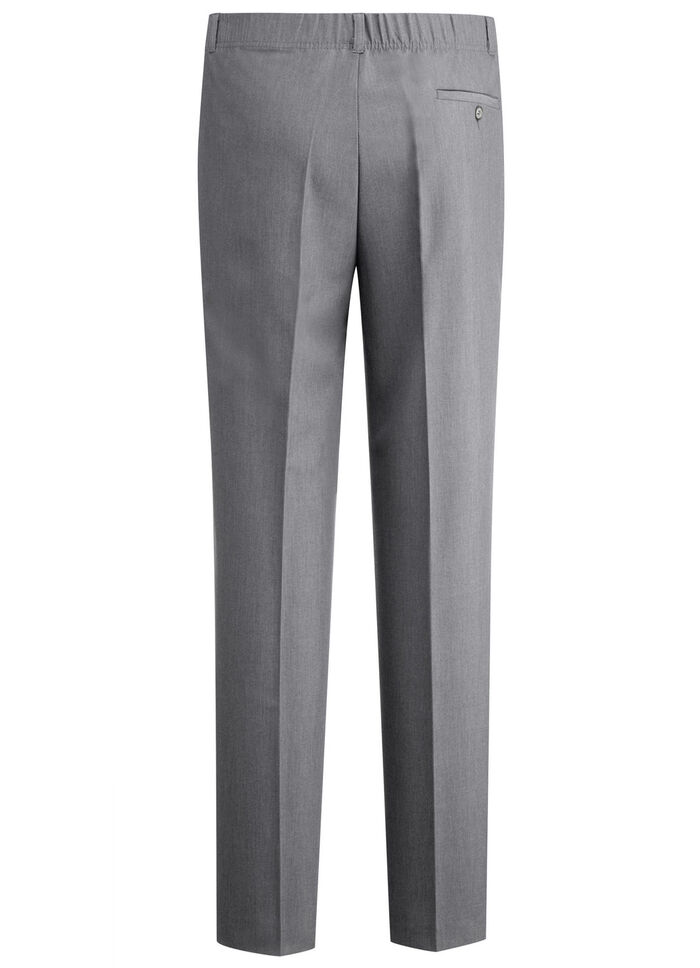 "Klaus Modelle"-Hose mit Bundfalten in 3 Farben MITTELGRAU MELIERT