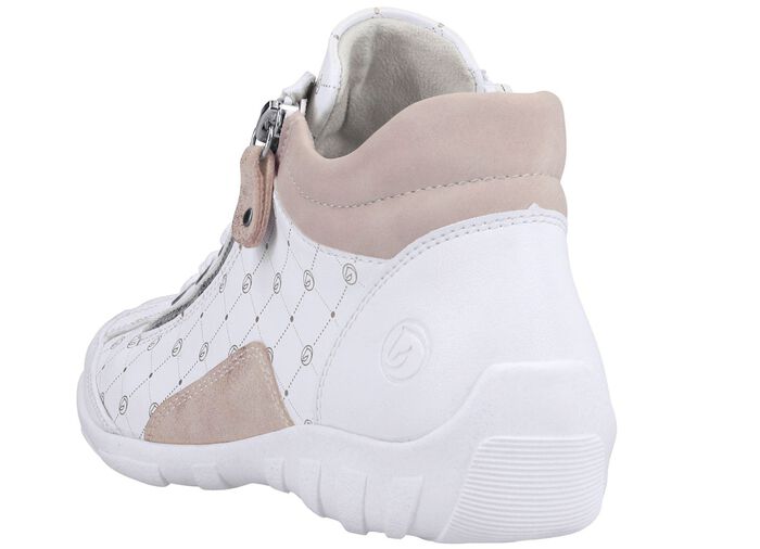 Remonte Schn&uuml;r-Bootie aus bedrucktem und metallisch schimmerndem Synthetikmaterial 