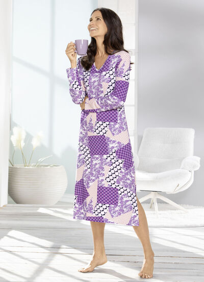Hauskleid mit V-Ausschnitt 