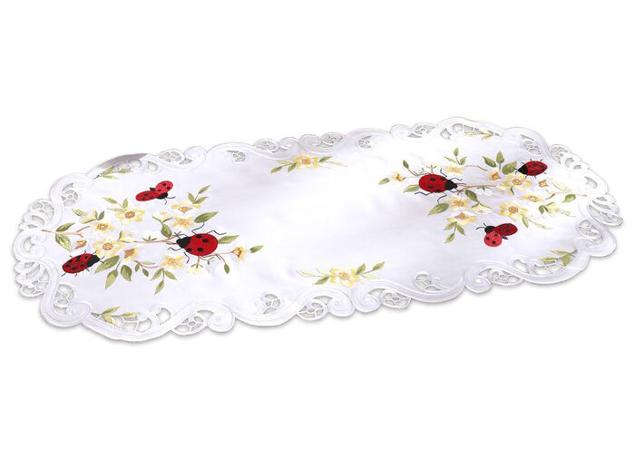 Tisch- und Raumdekoration mit niedlichen Marienk&auml;fern CREME