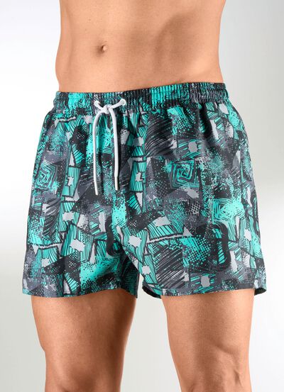 Badeshorts mit Seitentaschen, Microfaser 