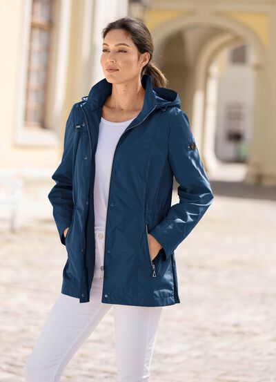 Jacke mit Rei&szlig;verschluss an den Seitenschlitzen 
