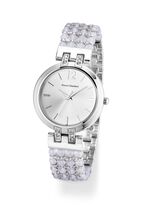 Pierre Chaubert-Quartz-Damenuhr mit Metallgeh&auml;use und Metallband 