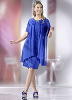 Kleid mit Strassstein- und Metallperlenzier 