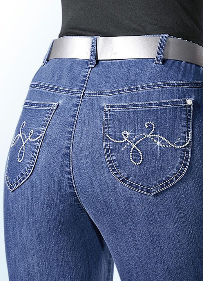 Jeans mit weiterem Bundumfang JEANSBLAU